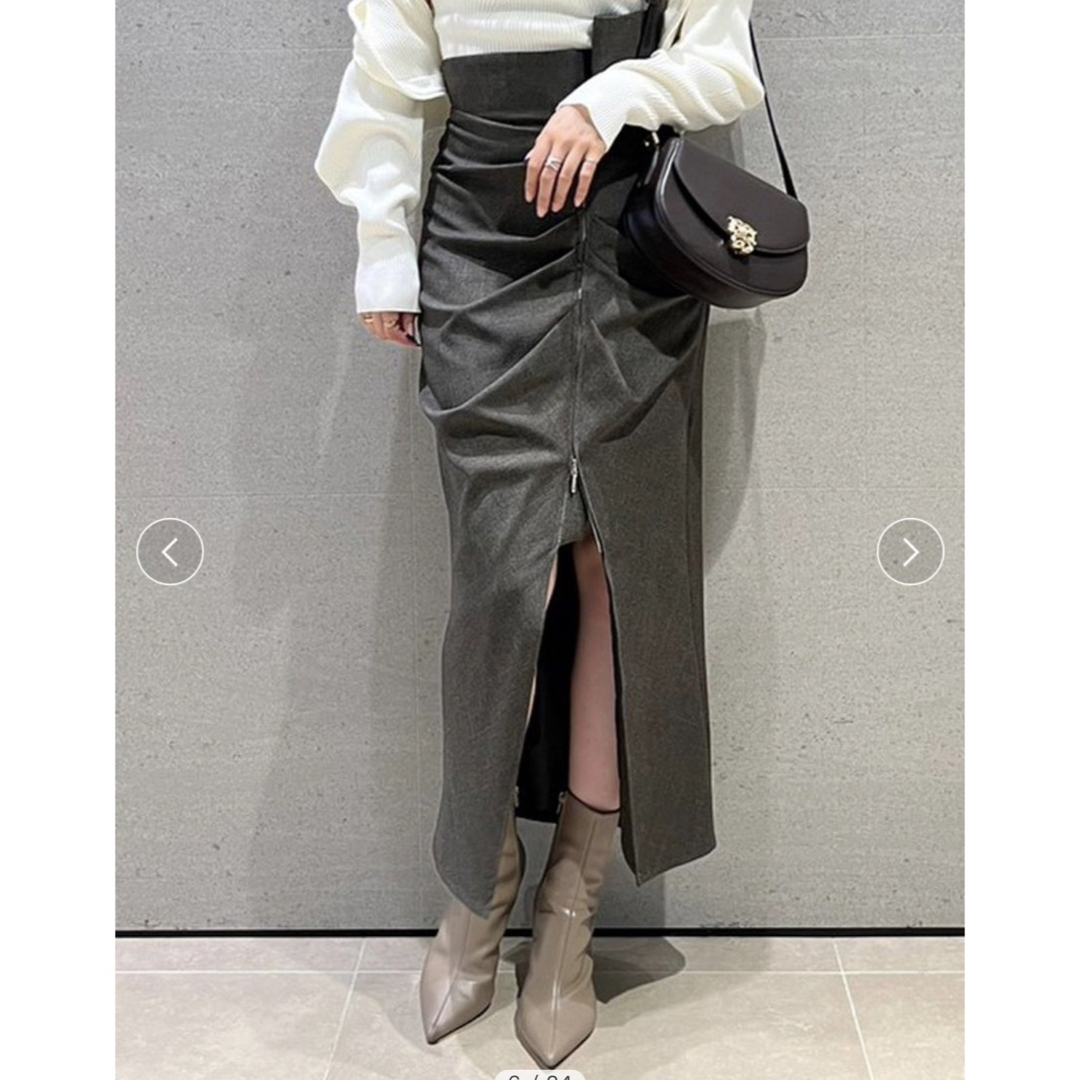 SNIDEL(スナイデル)の新品タグ付き　スナイデル　ジップスリットタイトスカート レディースのスカート(ロングスカート)の商品写真