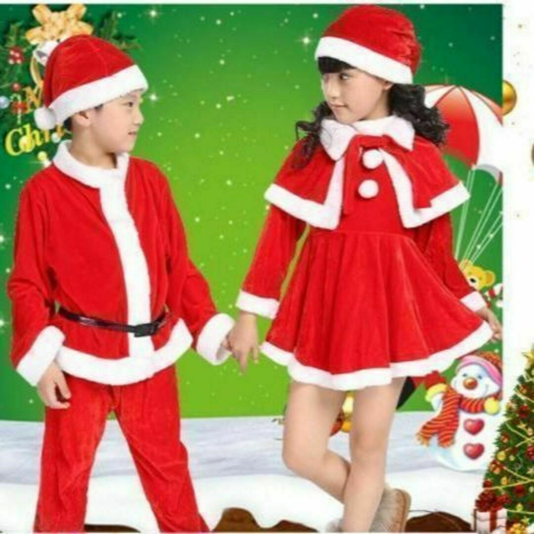 【150cm】サンタ コスプレ 女の子 クリスマス コスチューム ベビー キッズ キッズ/ベビー/マタニティのキッズ服女の子用(90cm~)(ワンピース)の商品写真