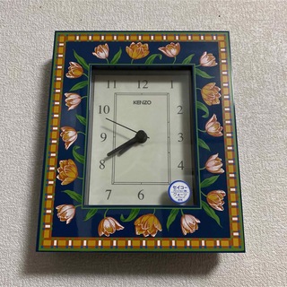 KENZO 高田賢三　漆器 時計 置き時計　掛け時計 　兩用 アンティーク花柄／(置時計)