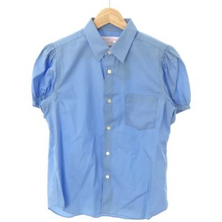 コムデギャルソン(COMME des GARCONS)のCOMME des GARCONS SHIRT コムデギャルソンシャツ ギャザースリーブブラウス シャツ ブルー M(シャツ/ブラウス(半袖/袖なし))