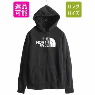 ザノースフェイス(THE NORTH FACE)のノースフェイス プリント スウェット フード パーカー レディース S 黒(パーカー)