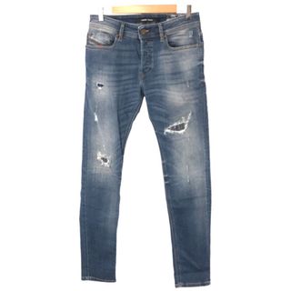 ディーゼル(DIESEL)のDIESEL D.N.A. ディーゼルディーエヌエー SLEENKER  SLIM SKINNY  ダメージリペア加工ストレッチスキニーデニムパンツ インディゴブルー 29(デニム/ジーンズ)