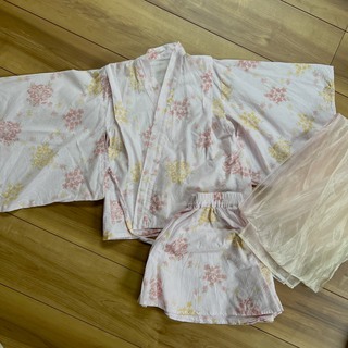 浴衣 セパレート 女の子 くすみピンク 120(甚平/浴衣)