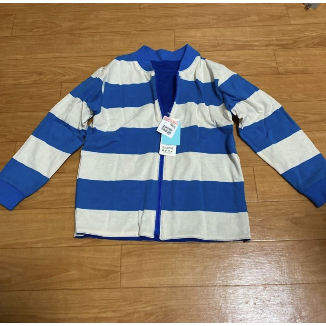 新品　ボーダー　パーカー　110cm キッズ/ベビー/マタニティのキッズ服男の子用(90cm~)(その他)の商品写真