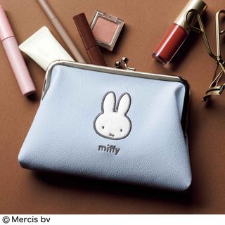 ミッフィー(miffy)のSPRING 12月号付録 miffy [ミッフィー]レザー調がま口ポーチ(ポーチ)