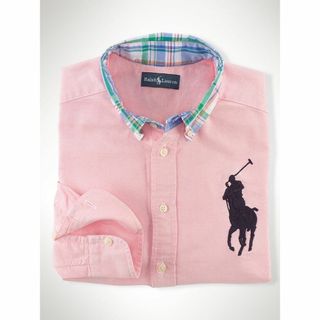 ラルフローレン(Ralph Lauren)のラルフローレン【新品】正規品ビックポニーマドラスカラーシャツ　10-12(ブラウス)