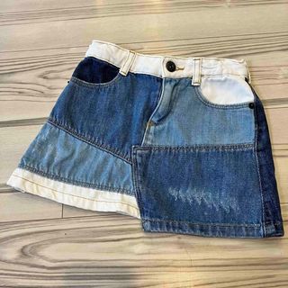 ザラキッズ(ZARA KIDS)の【ZARAKIDS】ザラ デニム スカート パッチワーク サイズ116 ミニ(スカート)