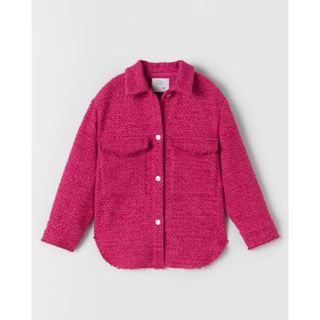 ザラキッズ(ZARA KIDS)のZARAKIDSザラキッズ*ユーズドテイストシャツジャケット*フクシア*152(ジャケット/上着)