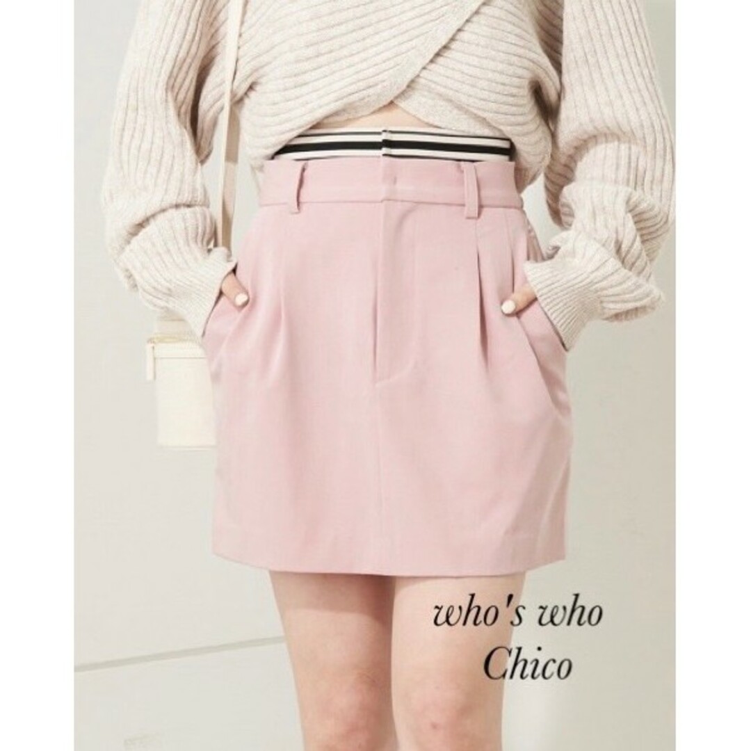 who's who Chico - 新品 Chico Wウエストラインゴムミニスカートの通販