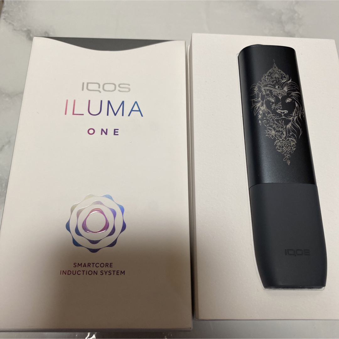 iQOS ILUMAONE イルマワン 加工 ライオン トライバル タトゥー 黒