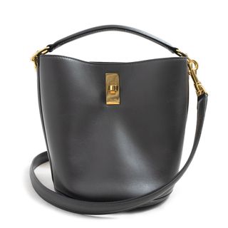 セリーヌ(celine)のセリーヌ セリーヌ CELINE ティーン バケット 16 2way ショルダー ハンドバッグ 斜め掛け スムースカーフスキン レザー アンスラサイト ダークグレー ゴールド金具 197573CR4 CELINE（未使用　展示品）(ハンドバッグ)