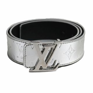 ルイヴィトン(LOUIS VUITTON)のLOUIS VUITTON ルイ・ヴィトン サンチュール LVイニシャル 40MM　リバーシブル ベルト シルバー ブラック MP303 BC2231 
95/38 メンズ【中古】(ベルト)