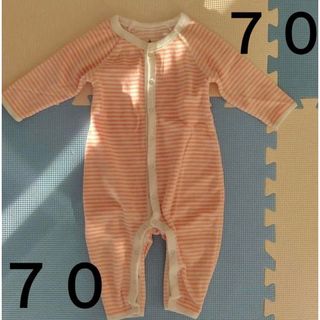 ベビーギャップ(babyGAP)のベビーギャップ　ロンパース　ピンク　70(ロンパース)