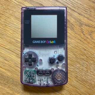 ゲームボーイ(ゲームボーイ)のゲームボーイカラー　スケルトンパープル(携帯用ゲーム機本体)