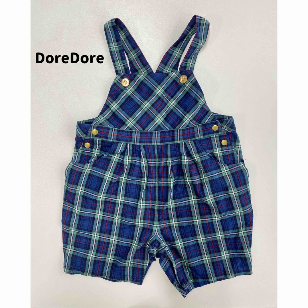 DORE DORE(ドレドレ)の☆DORE DORE チェック柄 サロペット サイズ90☆ キッズ/ベビー/マタニティのキッズ服男の子用(90cm~)(ドレス/フォーマル)の商品写真