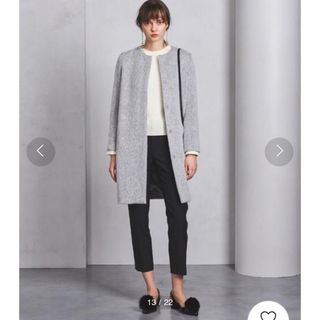 ユナイテッドアローズ(UNITED ARROWS)の【UNITED ARROWS】シャギーノーカラーコート(ロングコート)