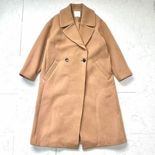 スピックアンドスパン(Spick & Span)の【スピックアンドスパン】近年 ウールメルトン ダブル ロングコート キャメル(ロングコート)