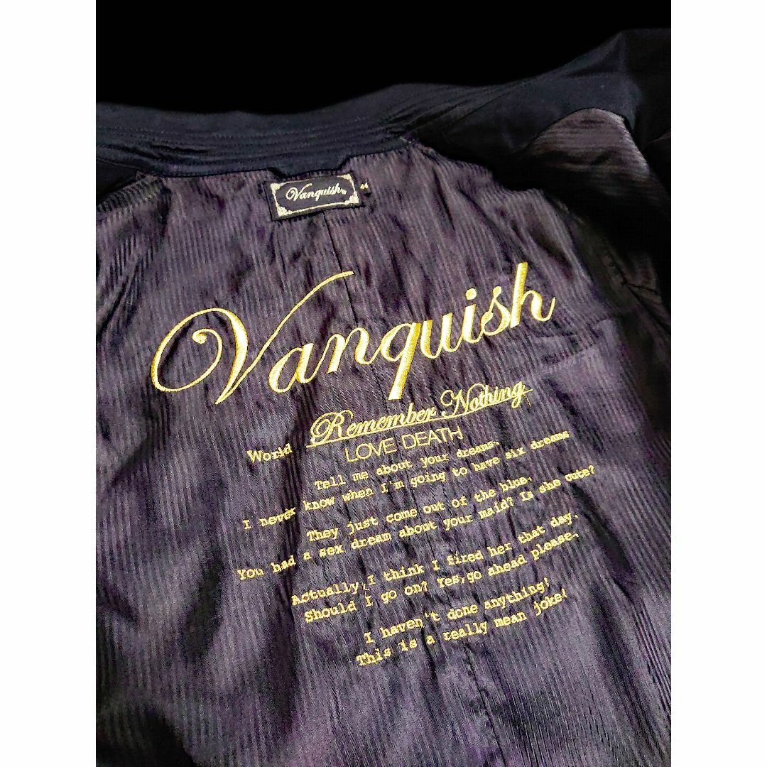 VANQUISH(ヴァンキッシュ)のVANQUISH ブラック トレンチコート ヴァンキッシュ 形状記憶素材 黒 M メンズのジャケット/アウター(トレンチコート)の商品写真