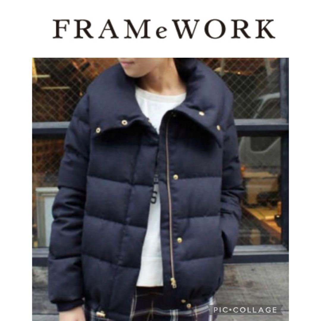 FRAMeWORK(フレームワーク)の【美品】FRAKeWORK フレームワーク ダウンジャケット ブラック 38 レディースのジャケット/アウター(ダウンジャケット)の商品写真