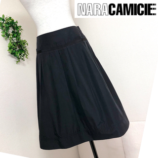 ナラカミーチェ(NARACAMICIE)のナラカミーチェの黒スカート （サイズ1）(ひざ丈スカート)