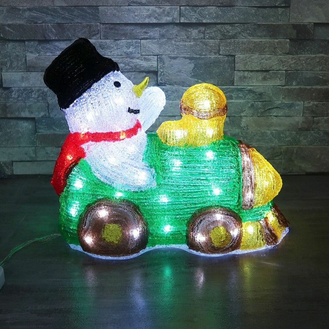 クリスマス LED オブジェ クリスマスライト 光る 雪だるま TAC-66-