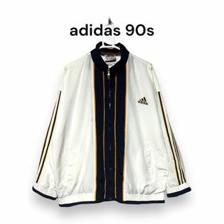 アディダス(adidas)の山ロゴ　古着　90s アディダス　3本ライン　トラックジャケット　薄手(ジャージ)