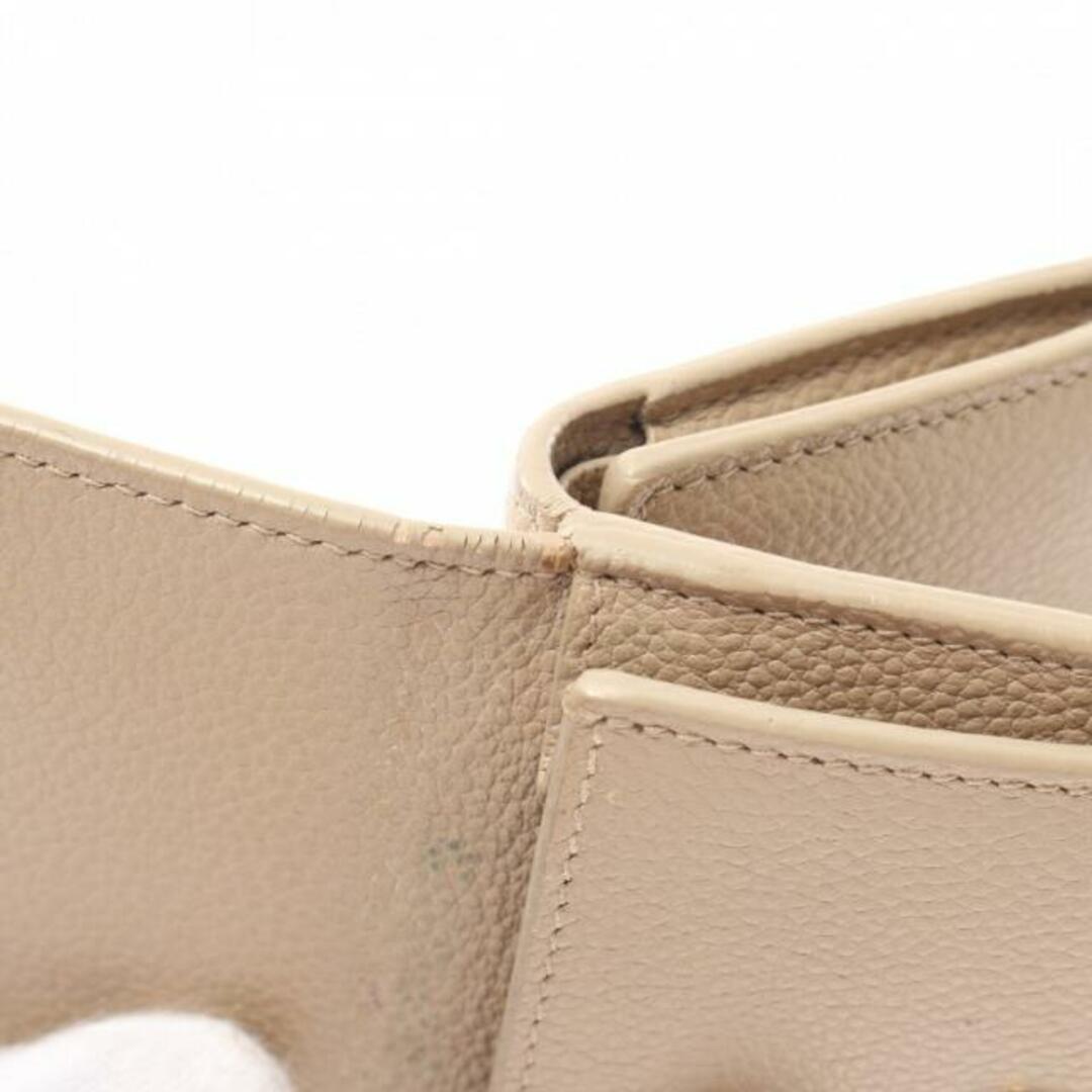 Saint Laurent(サンローラン)のタイニー ウォレット コンパクトウォレット 三つ折り財布 レザー ベージュ レディースのファッション小物(財布)の商品写真