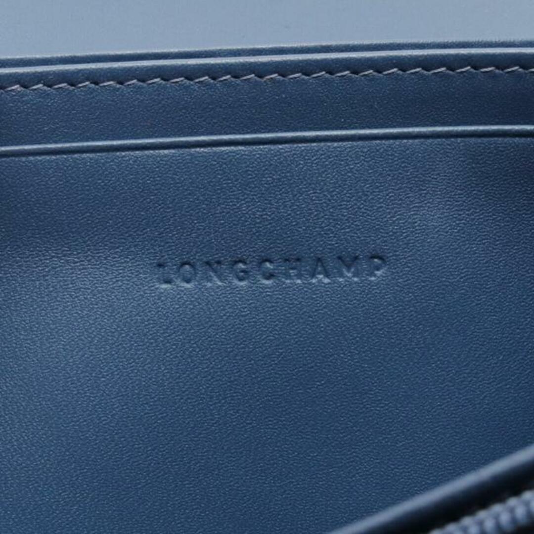 LONGCHAMP(ロンシャン)のROSEAU ロゾ 二つ折り長財布 レザー ブルー クロコ型押し レディースのファッション小物(財布)の商品写真