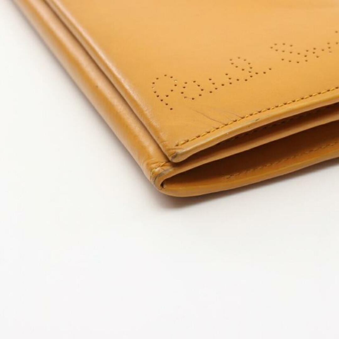 Paul Smith(ポールスミス)の 二つ折り長財布 レザー イエローブラウン ロゴ レディースのファッション小物(財布)の商品写真