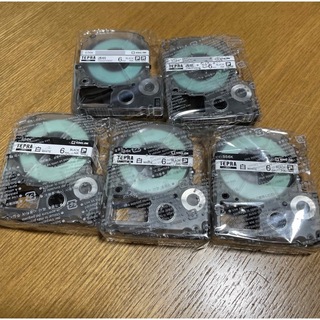 キングジム(キングジム)のギングジム　テプラテープ　6mm 透明　白(オフィス用品一般)