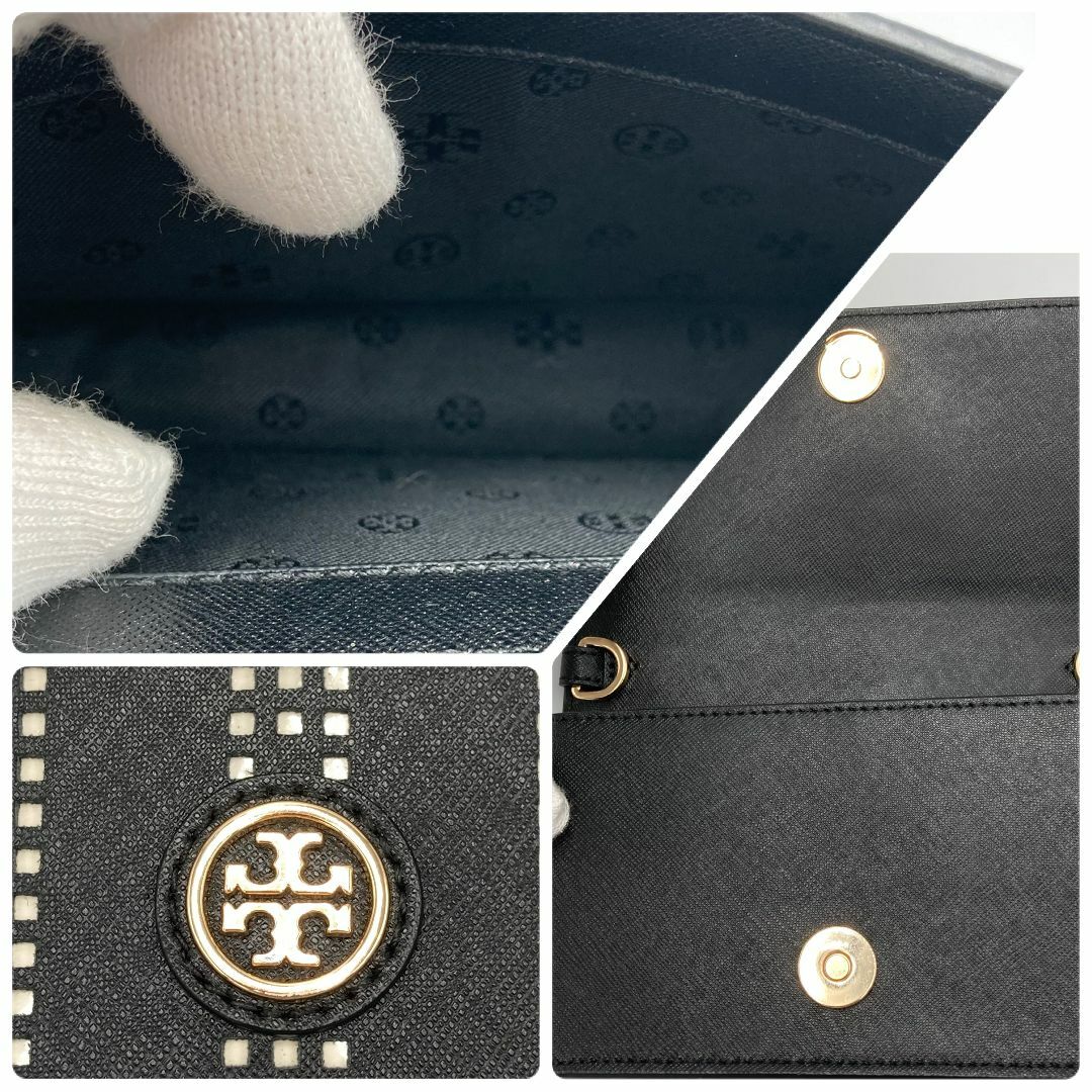 Tory Burch(トリーバーチ)の【極美品】トリーバーチ ショルダーバッグ ポシェット レザー チェーン ブラック レディースのバッグ(ショルダーバッグ)の商品写真