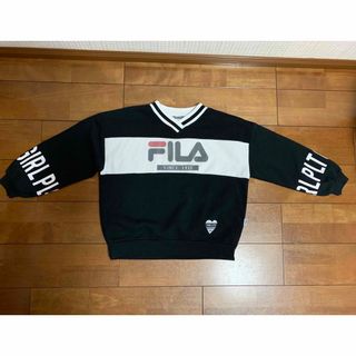 ピンクラテ(PINK-latte)のPINK-latte  × FILA 裏起毛トレーナー 160cm(Tシャツ/カットソー)