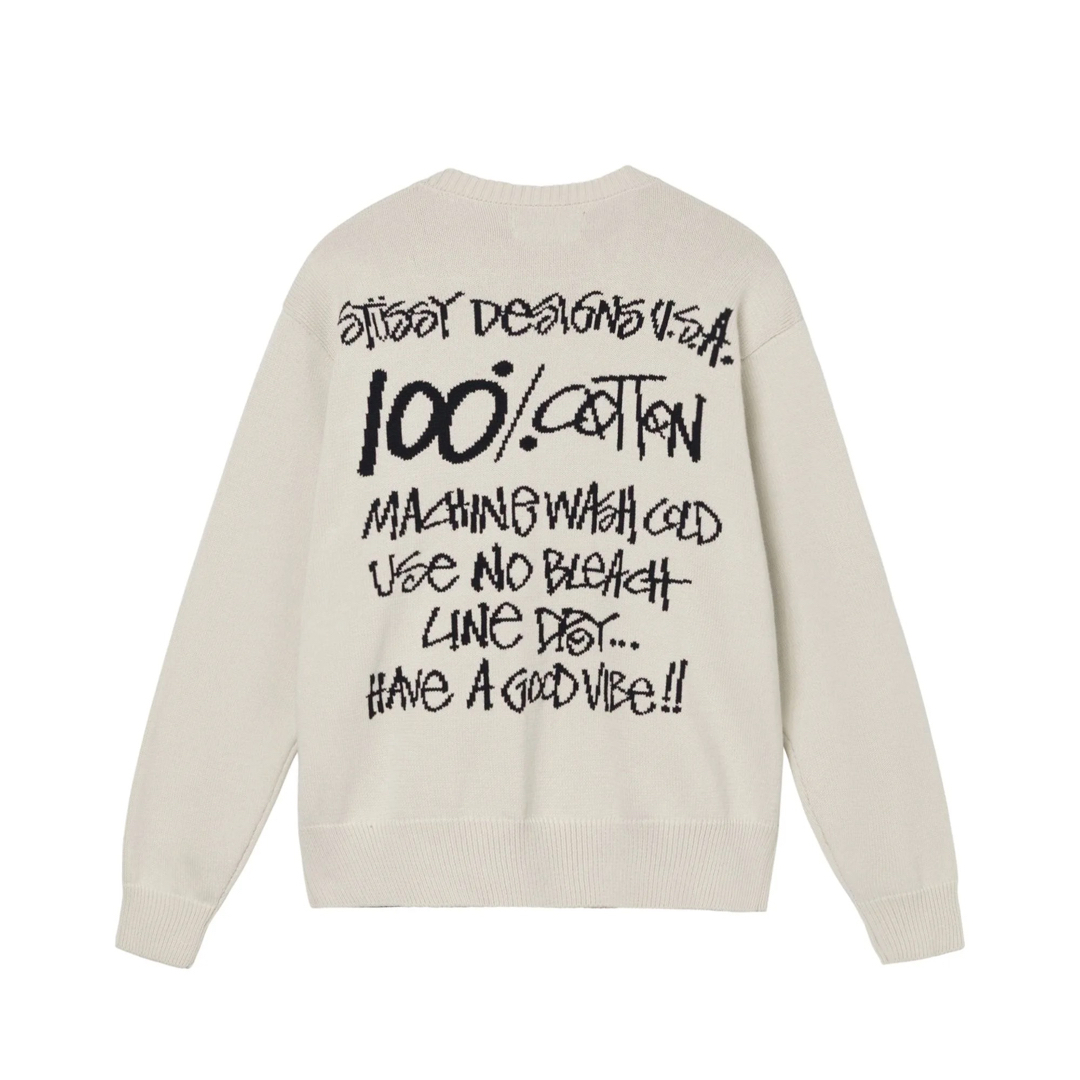 stussy care label sweater L