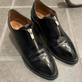 lawgy leather stitch shoes (black)