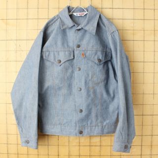 リーバイス(Levi's)の70s80s USAリーバイス キッズ 刺繍デニムジャケット Sブルー aw81(Gジャン/デニムジャケット)