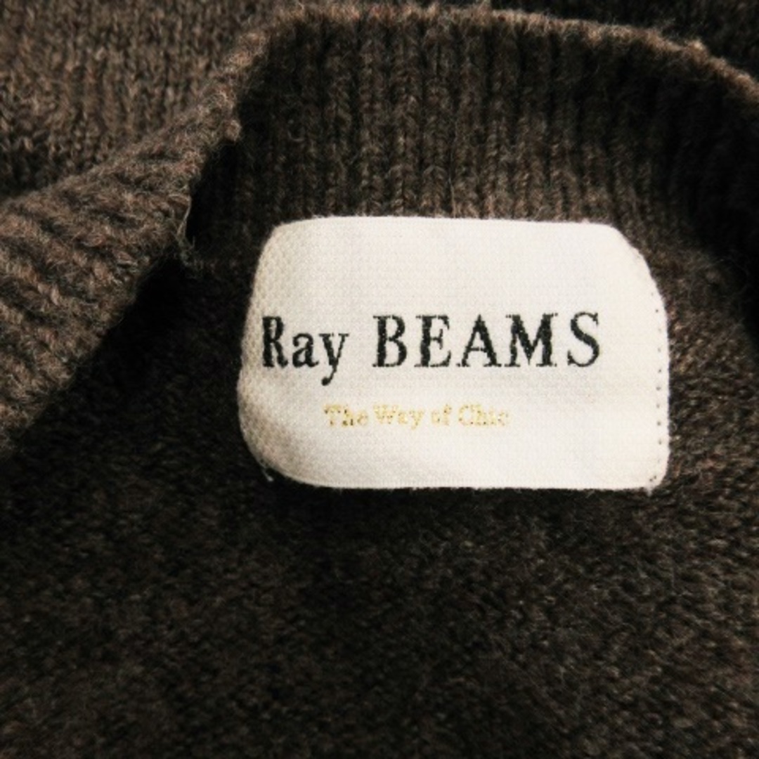 Ray BEAMS(レイビームス)のレイビームス カーディガン ニット トッパー 長袖 ロング丈 厚手 焦げ茶 レディースのトップス(カーディガン)の商品写真