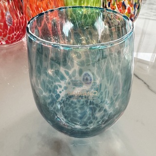 イタリア買付ムラーノガラス単品水色(セット割引有)(グラス/カップ)