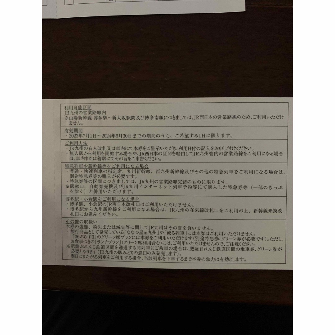 JR(ジェイアール)のJR九州旅客鉄道　株主優待券　セット チケットの乗車券/交通券(鉄道乗車券)の商品写真