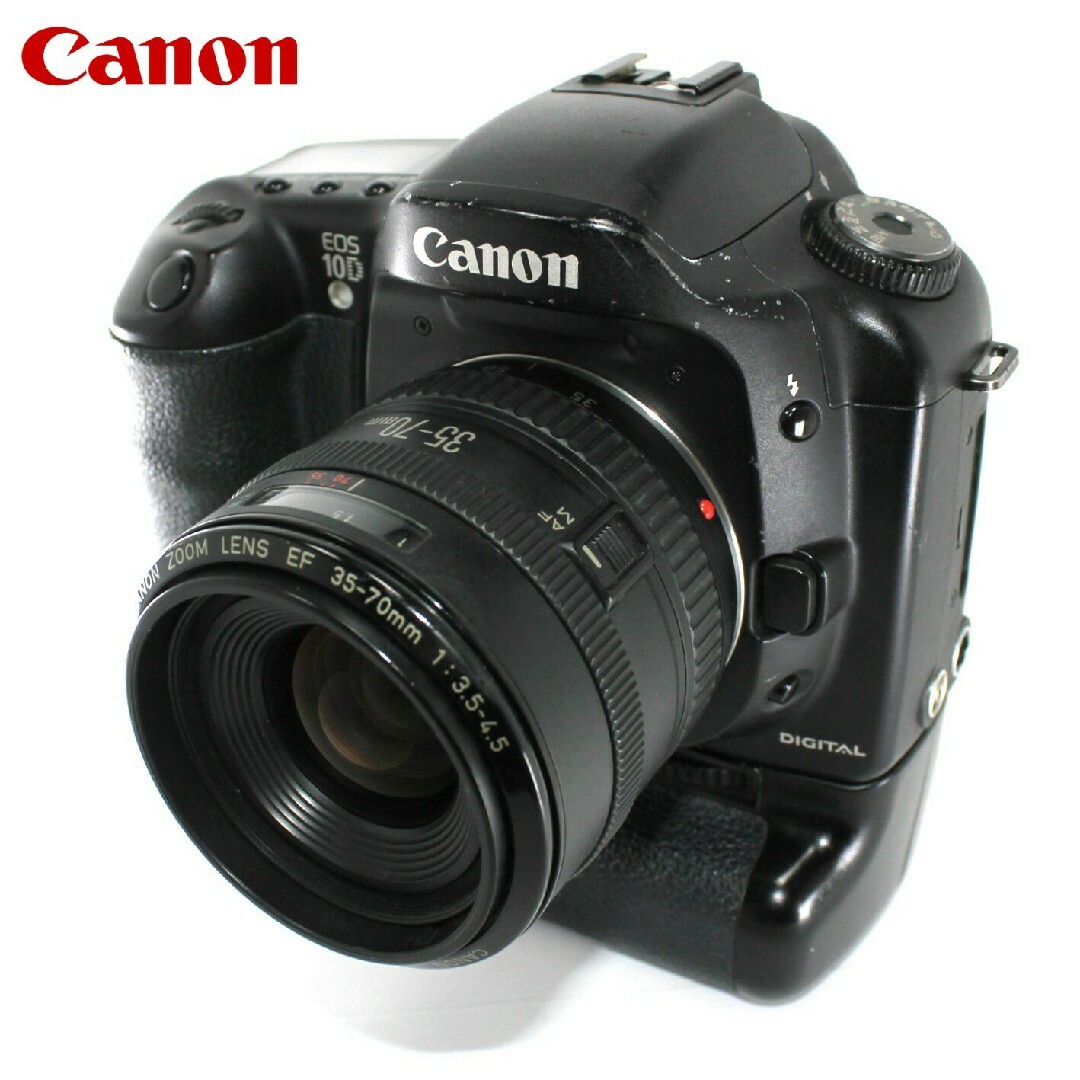 Canon(キヤノン)のCanon EOS 10D デジタル一眼レフカメラセット バッテリーグリップ付き スマホ/家電/カメラのカメラ(デジタル一眼)の商品写真