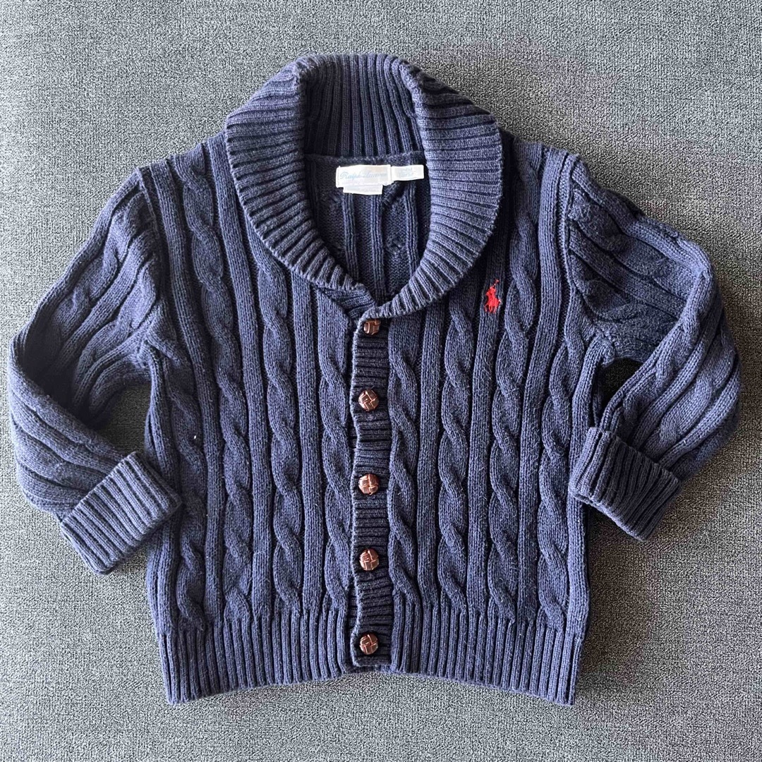 POLO RALPH LAUREN(ポロラルフローレン)のポロラルフローレン ニットカーディガン キッズ/ベビー/マタニティのキッズ服女の子用(90cm~)(カーディガン)の商品写真