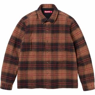 シュプリーム(Supreme)のS 黒 茶 Supreme Lined Flannel Snap Shirt(シャツ)