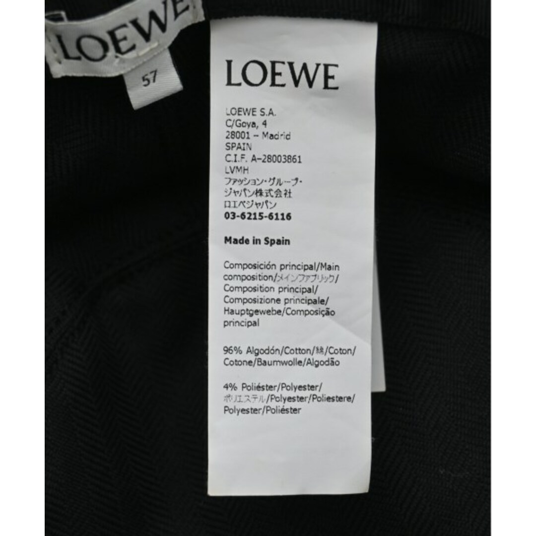 LOEWE(ロエベ)のLOEWE ロエベ ハット 57 チャコールグレーx黒系(総柄) 【古着】【中古】 レディースの帽子(ハット)の商品写真