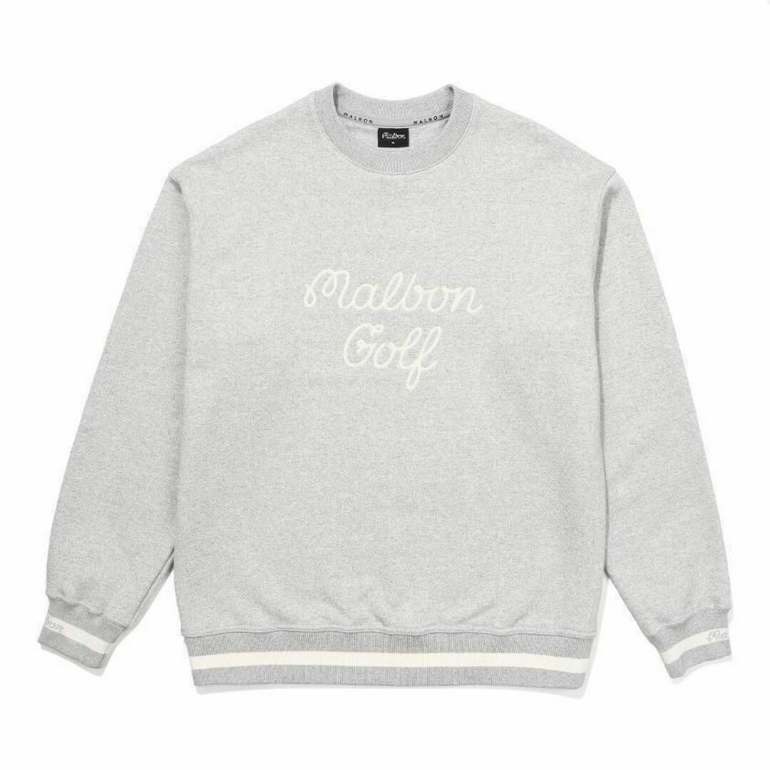 品切れグレー色ルボン ゴルフ トレーナー malbon オーバーサイズ 厚手 【M～XXL】