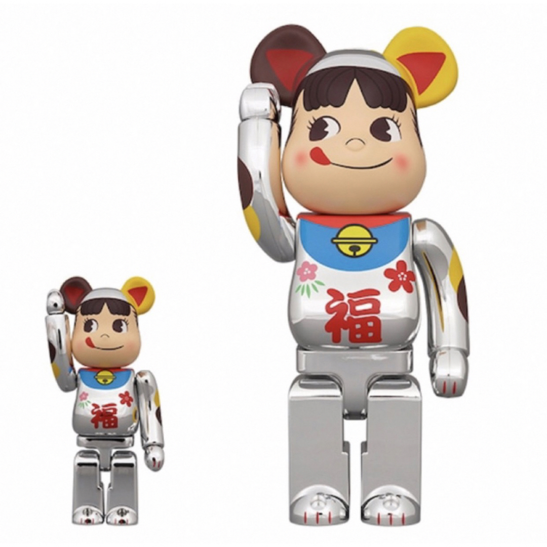 BE＠RBRICK 招き猫 ペコちゃん 金運 金メッキ 100% & 400% - フィギュア