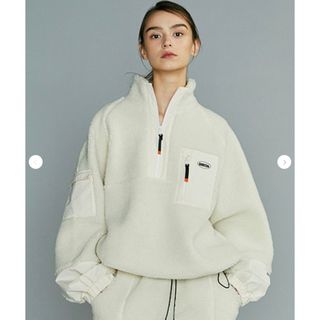 ダブルスタンダードクロージング(DOUBLE STANDARD CLOTHING)のさくらんぼ様専用 ダブスタ×ESSENTIAL プードルボアハーフジップフリース(ニット/セーター)