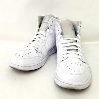 ナイキ(NIKE)のNIKE / ナイキ ◆AIR JORDAN 1 MID/エアジョーダン/ホワイト/28cm 554724-136 【メンズ/MEN/男性/ボーイズ/紳士】【靴/クツ/シューズ/SHOES】 メンズファッション【中古】 [0220472554](スニーカー)