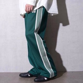 【美品】needles　トラックパンツ　S　ストレート　23SS　エメラルド