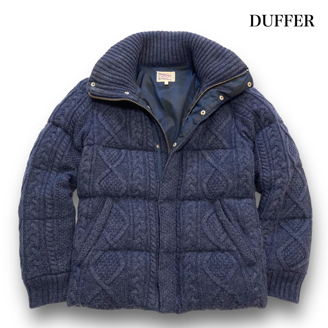 メンズ【DUFFER】ザダファー オブセントジョージ ケーブル編み ダウンジャケット