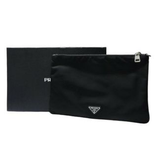 プラダ(PRADA)の美品 PRADA プラダ メンズ クラッチバッグ 三角プーレト(セカンドバッグ/クラッチバッグ)