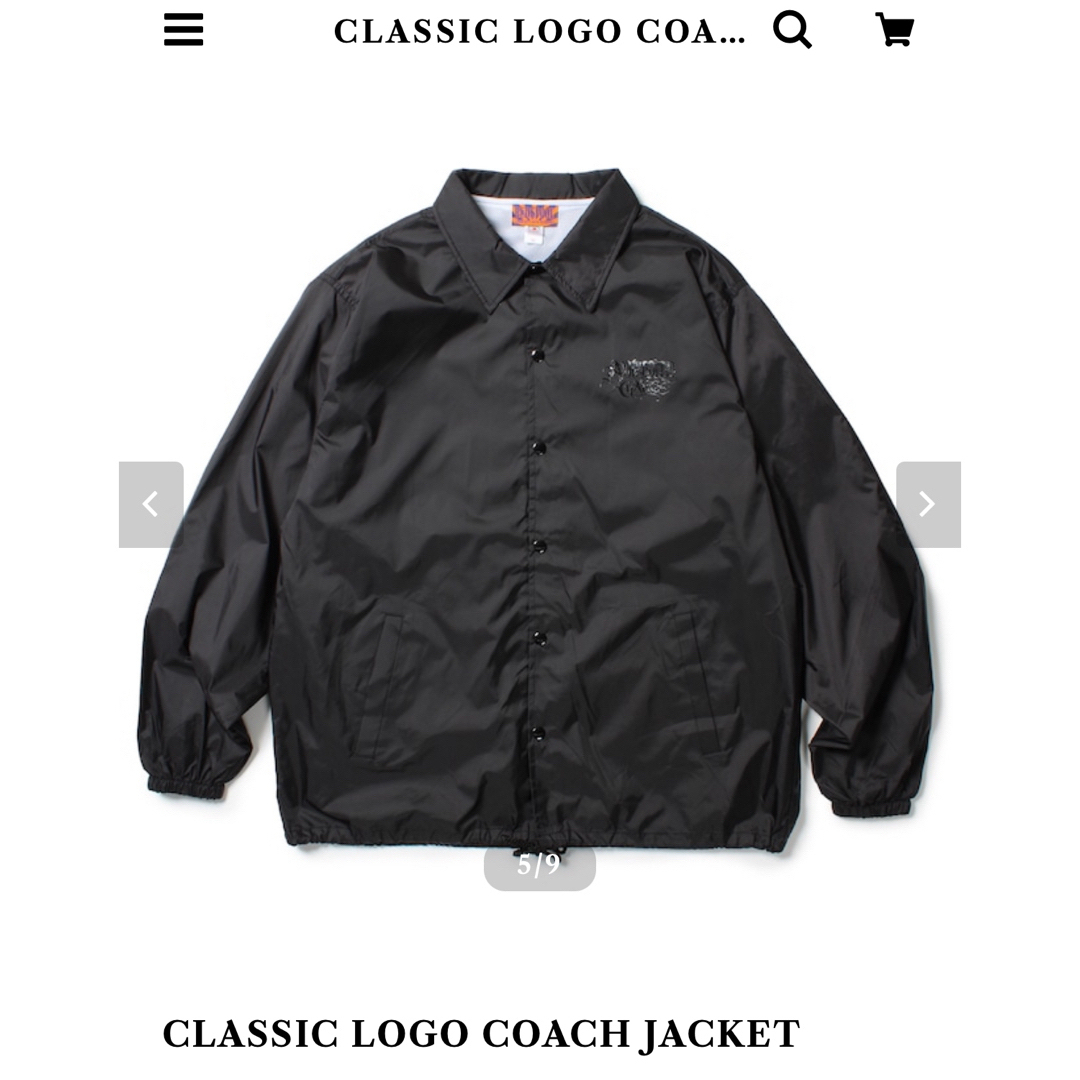 WACKO MARIA(ワコマリア)のCLASSIC LOGO COACH JACKETサイズL 舐達麻　 メンズのジャケット/アウター(ナイロンジャケット)の商品写真